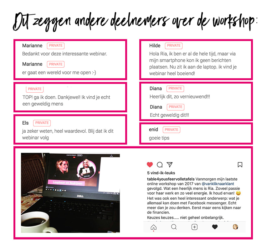 Reviews Facebook Messenger Workshop - Van Klik naar Klant Reviews Facebook Messenger Workshop - Van Klik naar Klant